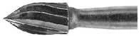 House Brand FG #7104 12 blade flame finishing bur, pack of 6 burs