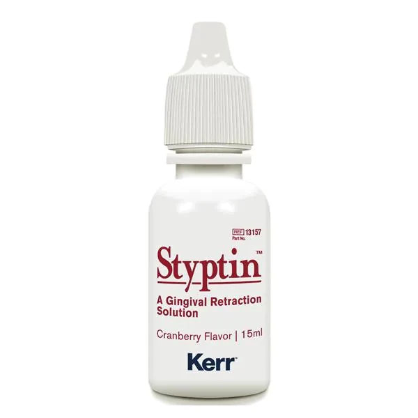 Soluzione emostatica Styptin, 20% cloruro di alluminio tamponato, gusto mirtillo.