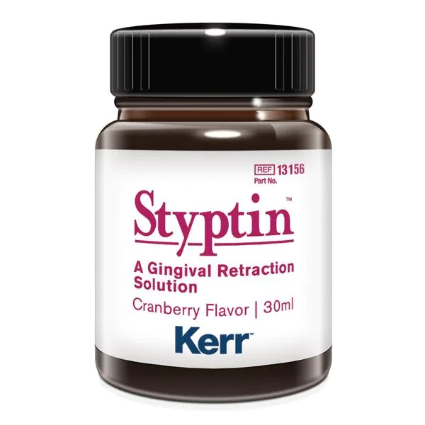 Soluzione emostatica Styptin, 20% cloruro di alluminio tamponato, gusto mirtillo.