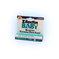 Gel medicado Zilactin Baby, sabor uva, para aliviar temporalmente las encías adoloridas.
