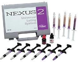 Cemento de unión de resina universal Nexus 2 con opciones de curado por luz y dual.