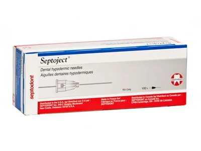 Septoject (Sterile Siliconised Dental Needle), 27 Gauge, Short 25mm
