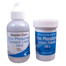 Master-Dent Zinkphosphatzement - LT GELB Kit: 100 g Pulver und 55 ml