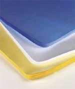Cubiertas de bandeja de poliéster aséptico Sultan, SS Blanco "D" - Amarillo, 10-1/4" x 15-3/4"