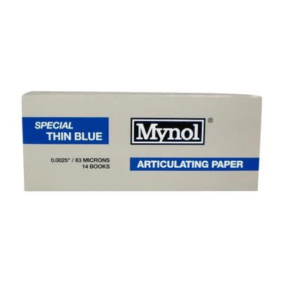 Mynol Articulating Papers - Special Thin Blue .0025"/63 Microns Impregnated