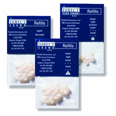 Recarga DirectCrown Adulto Posterior - 8 Conchas/Paquete: Bicúspide Superior Pequeña