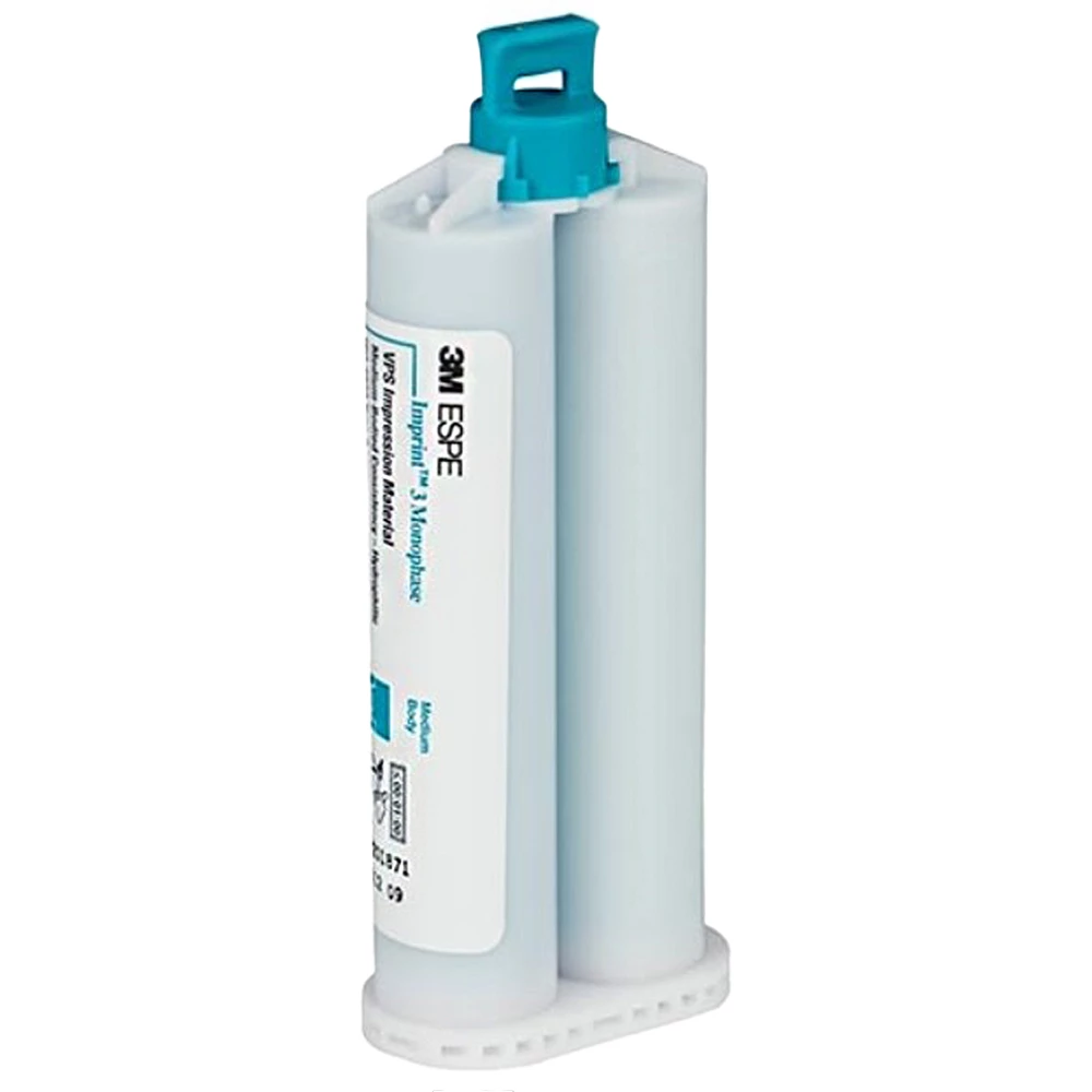 Impresión 3 Monofásico Cuerpo Medio Material de Impresión VPS, Recarga: 4 - 50 mL Impresión 3 Monofásico Cuerpo Medio Material de Impresión VPS, Recarga: 4 - 50 mL