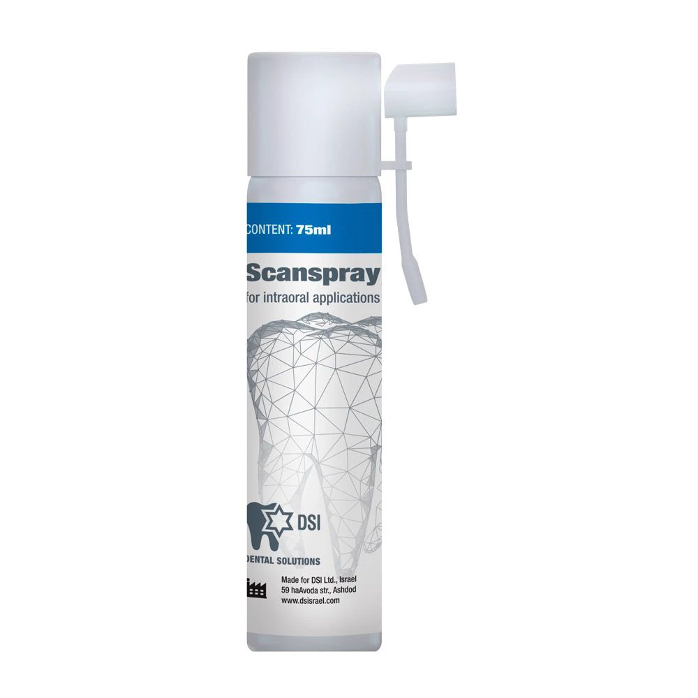 Spray de escaneo intraoral DSI para escaneo digital 3D CAD/CAM, botella de 75 mL.