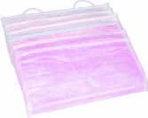 Pac-Dent Einweg-Maske mit Ohrschlaufen aus Vliesstoff, rosa, 50 Stück/Packung. Aufgrund von COVID-19, Gesichtsschutz.
