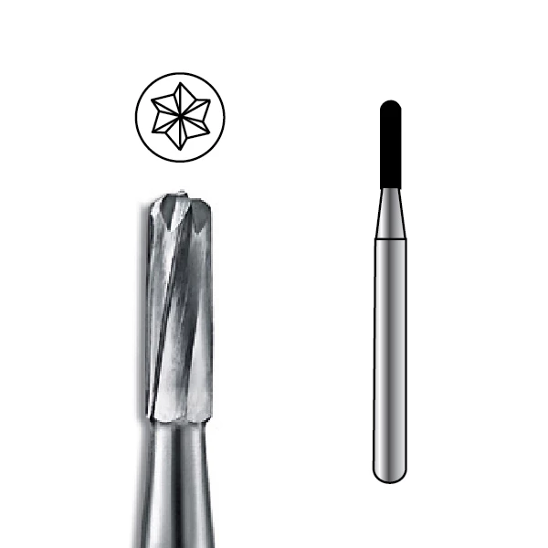 Pac-Dent FG #1157 gerade Fissur-Dome-Carbide-Bur, Klinikpackung mit 100 Burs.