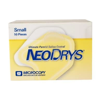 NeoDrys Absorbentes de Saliva - Pequeños (Amarillos), Respaldo Blanco Original 50/Caja
