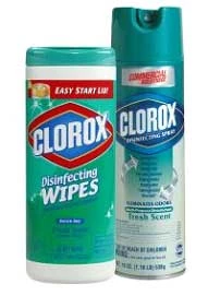 Clorox Desinfektionstücher, vorbefeuchtet, frischer Duft, Box mit 30 Tüchern