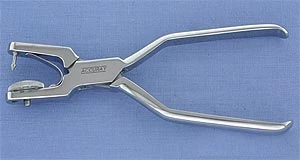 Perforador de dique de goma Franklin Dental Ainsworth, acero inoxidable.