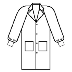 Bata de laboratorio blanca Kimberly-Clark, tamaño 2XL, tela protectora de 3 capas.