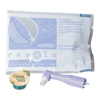 Nupro Revolv disposable prophy pack with medium grit, bubblegum flavored prophy