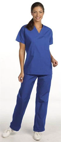 Fashion Seal Scrub Shirt Blueberry XX-Large, 50/50 Poly/Cotton reversible