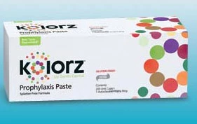 Pasta profiláctica de sabor triple menta Kolorz de grano medio con xilitol.