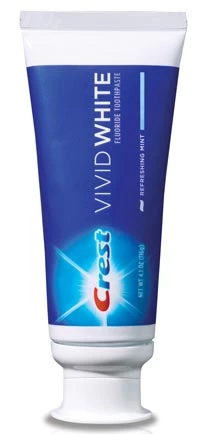 Pasta de dientes Crest Vivid White, sabor menta. Caja de 24 tubos de 4.1 onzas.