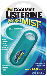 Listerine Pocketmist, Cool Citrus Flavor. 7.7mL (0.26 fl oz) dispenser delivers