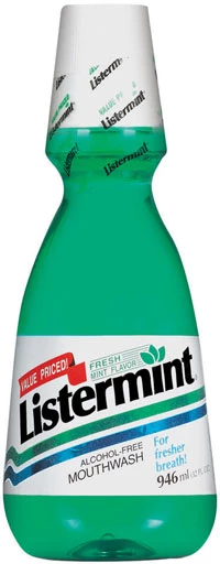 Listermint Alcohol Free Mouthwash. Case of 48 - 3 ounce bottles