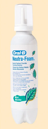 Neutra-Foam 2.0% neutral sodium fluoride foam, mint flavor. Single 5.8 ounce