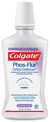 Phos-Flur Anti-Cavity Fluoride Rinse, Gushin Grape Flavor, 16 oz. Bottle