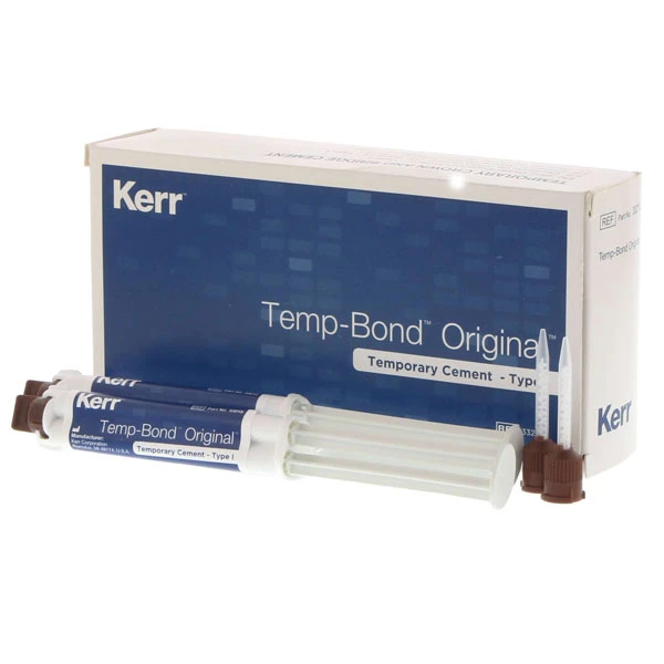 Cemento temporal Temp-Bond de óxido de zinc y eugenol, 2x jeringas de 11.8g, 20 puntas.