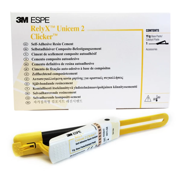 Recarga 3M RelyX Unicem 2 Clicker - A3 Opaco Paquete Completo. Autoadhesivo.