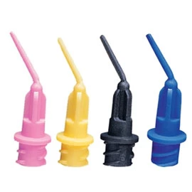 Puntas de dispensación Flowthru, estilo estándar 25 gauge, 0.25 mm - Azul, paquete.