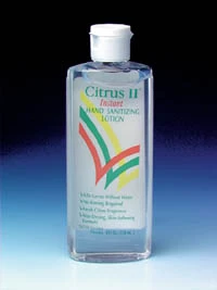 Loción desinfectante instantánea para manos Citrus II, botella de 4 onzas.