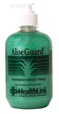 AloeGuard Antimicrobial Soap with Aloe Vera and Chloroxylenol, 18 oz. Pump