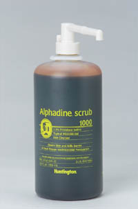 Alphadine Scrub Foam, 7.5% Povidone-Iodine, 800 ml bottle