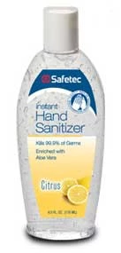 Safetec Мгновенный антисептик для рук a.b.h.c. - Цитрусовый аромат, 118 мл. Флакон с дозатором.