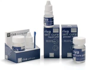 Riva Self Cure A1 Порошок та Рідкий Набір, ШВИДКИЙ Набір - Запаковуваний Скляний Іономер