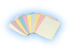 Bibs para pacientes de marca propia color beige, rectángulo liso (33 cm x 48 cm) con respaldo de polietileno 3.