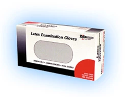 Luvas de Látex Zila Dental Supply: X-Pequeno 100/Bx. Com pó, lisas, não estéreis.