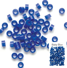 DUX Dental Anel de Silicone Azul Bebê 1/8", Seguro para Todos os Tipos.