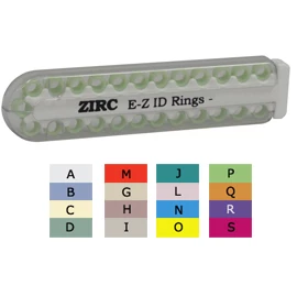E-Z ID инструментальные кольца большие 1/4" - неоновый желтый. Упаковка из 25 колец.