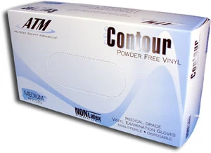 Action Team Medical Vinyl glove: X-SMALL 100/Bx. Non-Sterile, Powder-Free