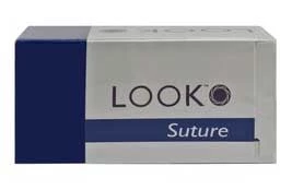 Look 5/0, 100 Yards of Silk Black Braided Sutures on a Spool, Package of 1