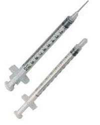 Jeringa de tuberculina EXELINT International de 1cc con aguja de 27 calibre x 1/2".
