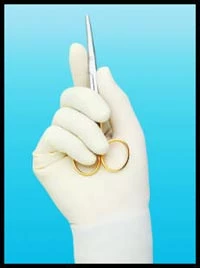 Triflex Latex glove: Sterile, Powdered, Textured, size 7, box of 80 gloves