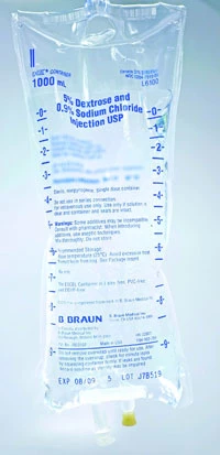 B. Braun 5% Dextrose and 0.9% Sodium Chloride Injection, 1000 ml Plastic Bag