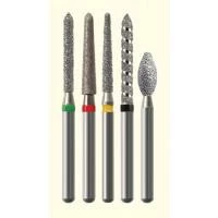 NTI FG #858.012 Broca Diamante de Grão Grosso em Forma de Agulha. Pacote com 5 Brocas.