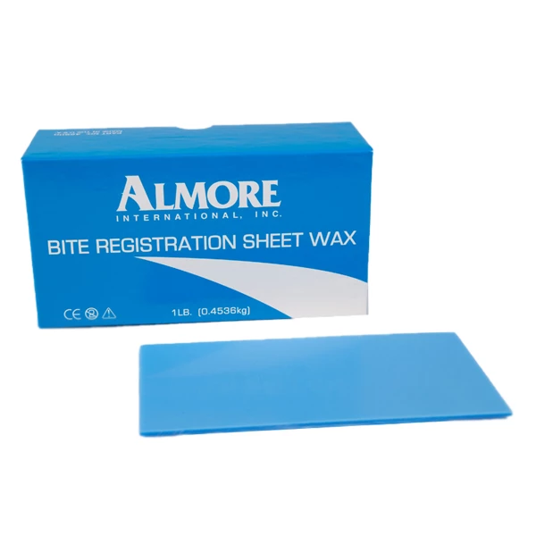 Hojas de Cera para Registro de Mordida Almore - Azul, caja de 1 lb.