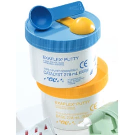 Paquete Clínico ExaFlex Putty: 5 - 500 g de Base, 5 - 500 g de Catalizador, 5 Juegos.