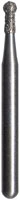 Bur diamantato rotondo con collare a grana grossa Midwest FG #802.014. Confezione da 5.