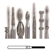 Midwest FG #KS0.010 Fine Grit, KS Series Diamond Bur. Package of 5 Burs