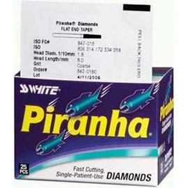 Piranha Diamonds FG #878K.012 Coarse Grit, Curettage Single Use Diamond Bur