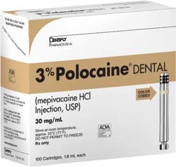 Polocaine Mepivacaína 3% Anestésico Local Sem Vasoconstritor, Embalagem